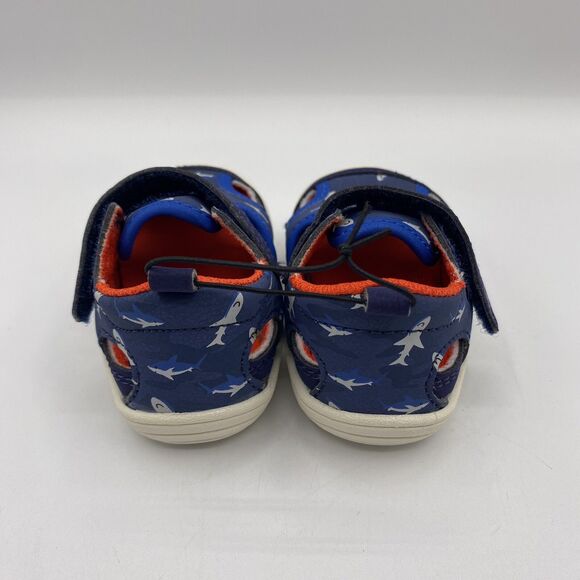 Surprise By Stride Rite Size 3 Months Infant Blue Shark Flo Boys Shoes NWOT - Picture 2 of 8